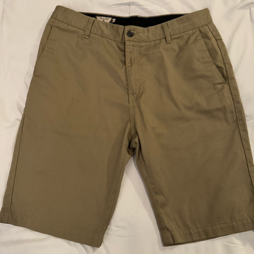Volcom shorts, size 32, khaki brown